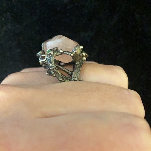 12+ carat natural Morganite ring size 7.5 artisan crafted OOAK - Picture 6 of 6